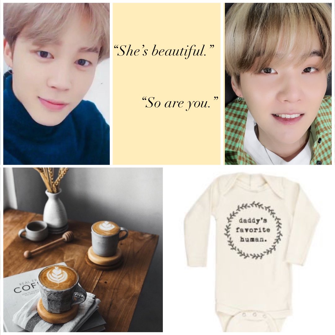 Yoonmin AU where omega Jimin’s childcare falls through last minute so he has to bring his baby daughter to work with himHe doesn’t expect one of the cafe’s regulars - a stoic alpha - to spend his entire shift making funny faces and playing with her to keep her entertained