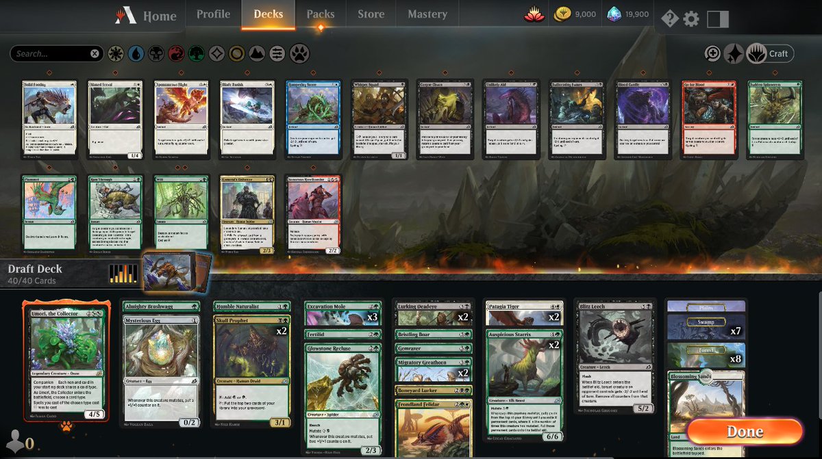 Yuta Takahashi クリーチャーだけスペル0のデッキでも3 0出来た 相棒条件が楽な 集めるもの ウモーリ Umori The Collector 呪文追い ルーツリー Lutri The Spellchaser は初手で取っても良いかな 基本的に対抗色ピックして 禊3色を目指す 緑