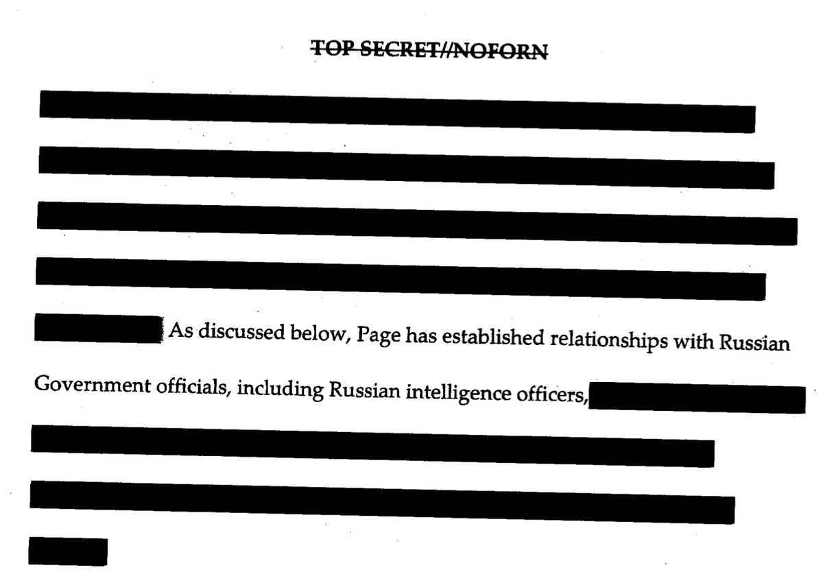 Section II, p.10 of the FISA was partially redacted in the original release in July 2018. But Schiff knew what was under these black lines - he had full access at the time he wrote his memo. Okay, what do they say?