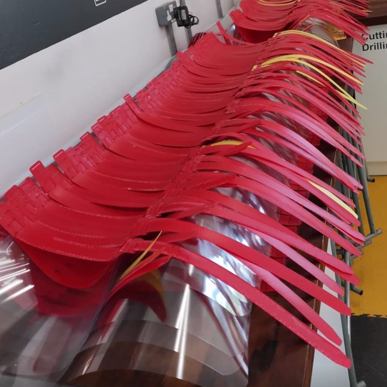 PriorPark's tweet photo. Visor deliveries today to Bath, Melksham, Frome, Radstock and we have also sent several by post. 
Thank you to all who have temporarily joined the #DT dept to get this work done. #teamworkmakesthedreamwork
#StaySafe #NHS #PriorEaster https://t.co/vQlhEptA6G