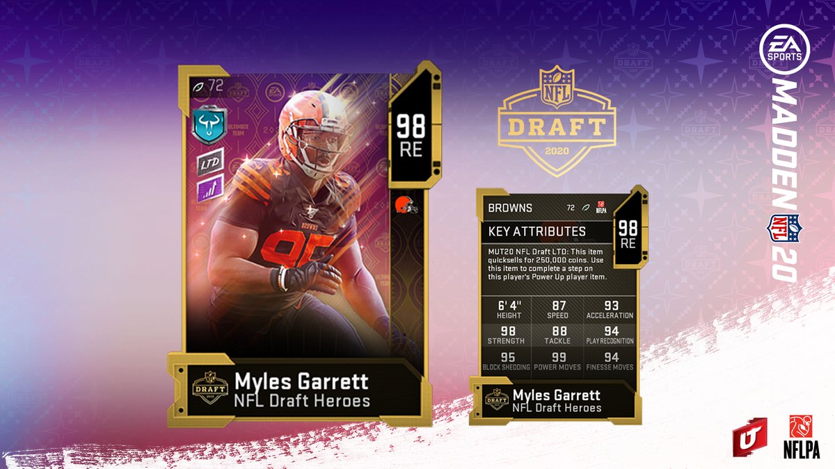 EASPORTS_MUT's tweet photo. Take on your NFL Draft challenges! 

Now live in #Madden20 ✨ https://t.co/GS7L05ZrN0