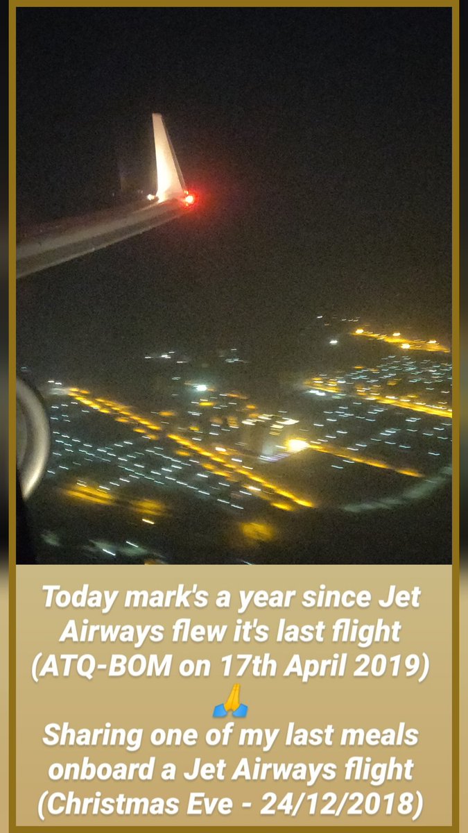 aerobalani's tweet image. Jet Airways flew it&apos;s last flight on the very same day last year (17th April 2019).

Sharing one of my last journeys with them 🙏 ..
_________________
#9W #JetAirways #JetScreen #JAI #JetKids #JetWings #JetKonnect #JetLite #JetPrivilege #JetPremiere #InterMiles
__________________