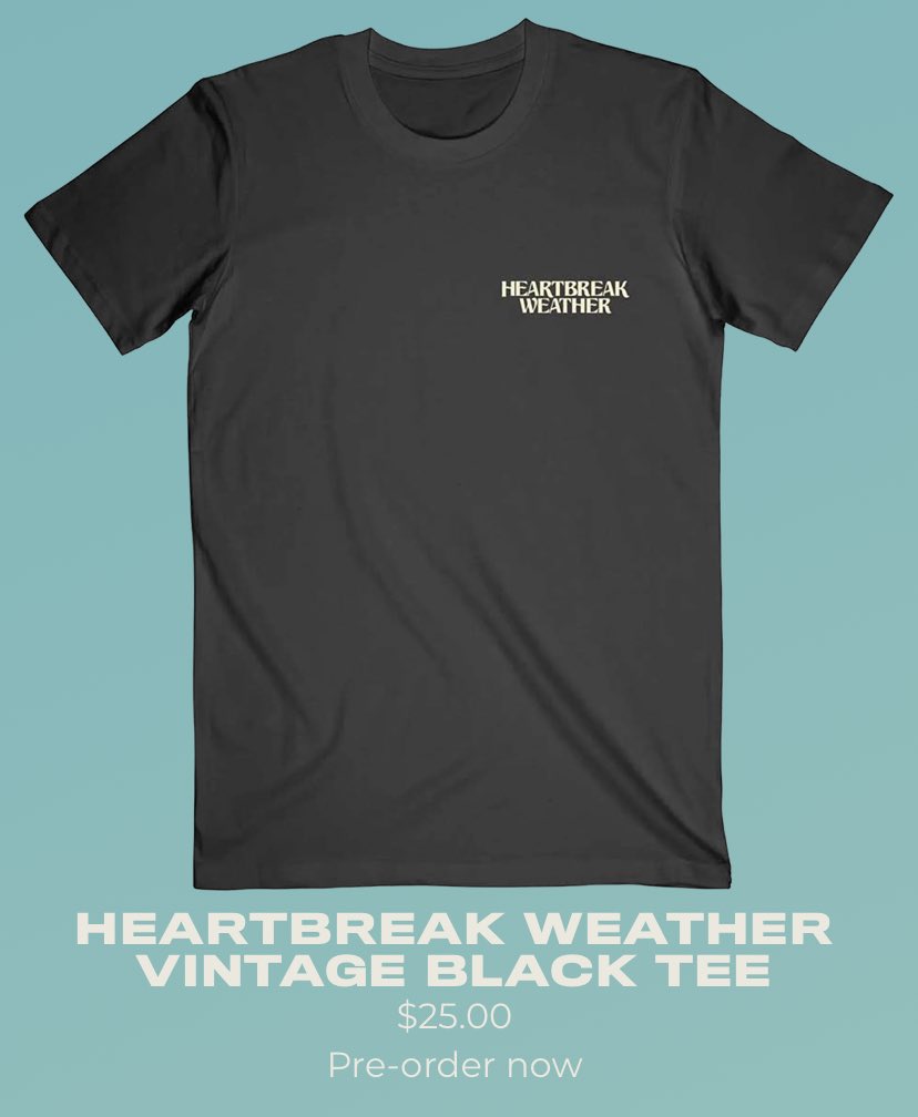 heartbreak weather vintage black tee
