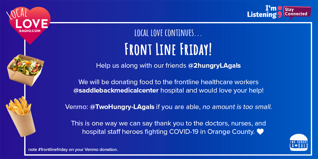 kroq's tweet image. #FrontLineFriday #LocalLove #StayConnectedTogether bit.ly/3ervR8c