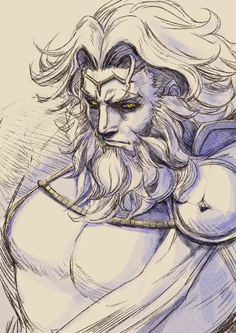 やったーゼウス様描いたよー! 