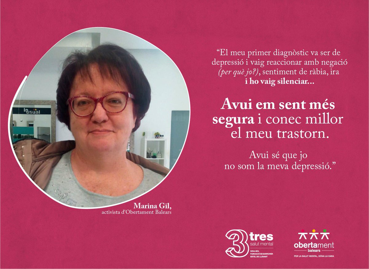 3SalutMental's tweet image. “No som la meva depressió”. Ningú és el seu trastorn. #Activistes #ObertamentBalears #EnPrimeraPersona #NoEstigma #SalutMental