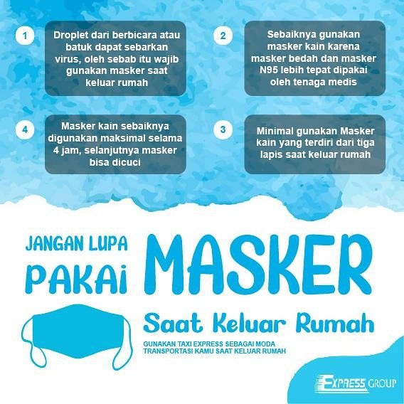 Tetap jaga kesehatan ya Sahabat Express dan jangan lupa selalu gunakan masker saat keluar rumah.

#cegahcovid19 #pakaimaskerkain #hidupsehat