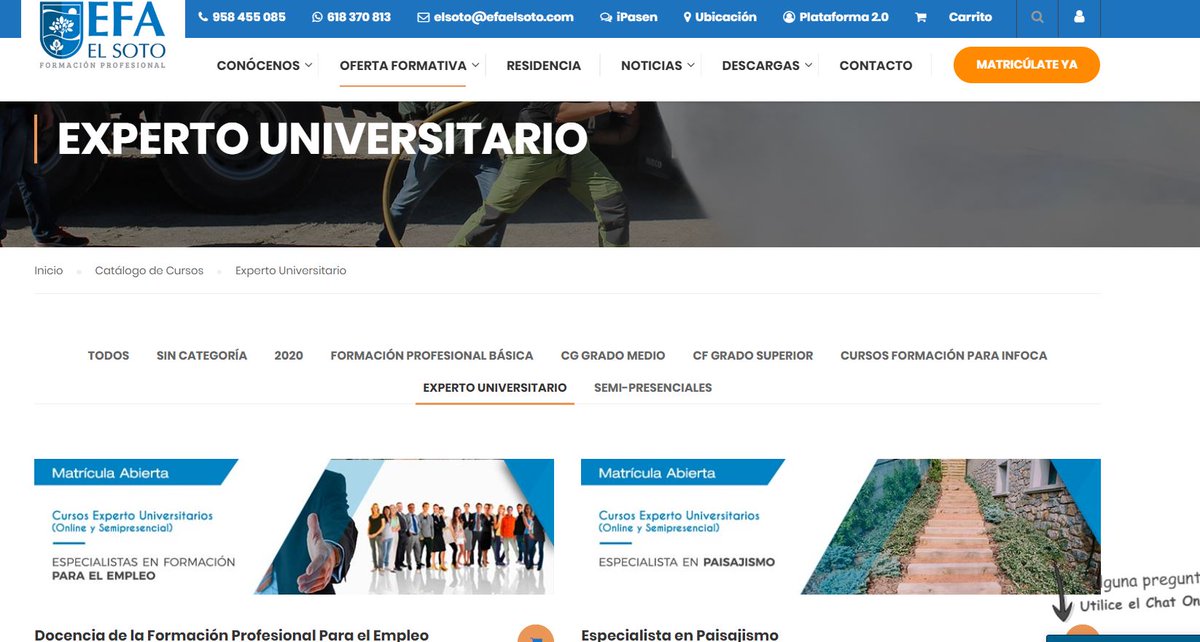 ¿conoces nuestro catálogo de cursos online? Infórmate en esta web y refuerza tu formación y tu curriculo.
efaelsoto.com/categoria-prod…/experto-universitario/