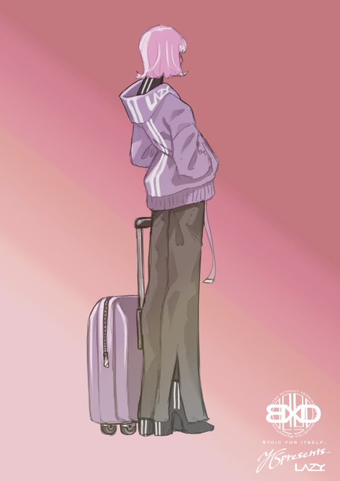 「rolling suitcase short hair」 illustration images(Latest)