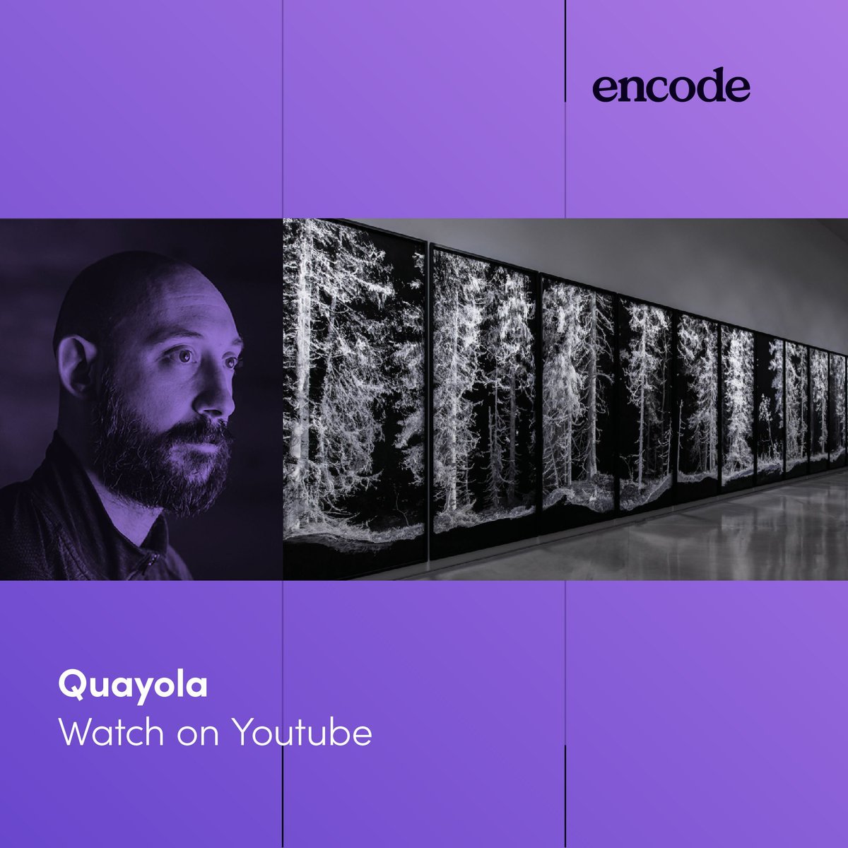 encode_info's tweet image. Check out the talk from Quayola at Encode 2019! Quayola talks about how he employs technology as a lens with which to explore the tensions and equilibriums between seemingly opposing forces – the real and artificial, figurative and abstract, old and new. youtu.be/T3yk5YcU_bY