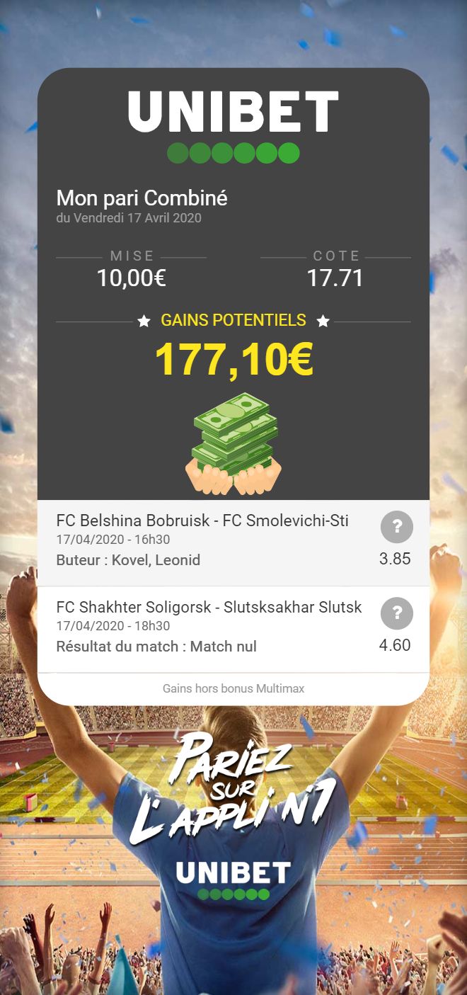 Unibet France 🔞 on Twitter "⚽🇧🇾 Allez, on retente notre CombiUnibet pour les deux matchs de l