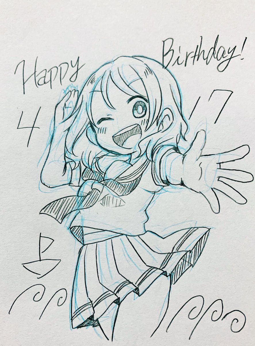 曜ちゃん誕生日おめでとう!!!⚓️⛵️
アナログでごめんね!

#渡辺曜生誕祭2020 