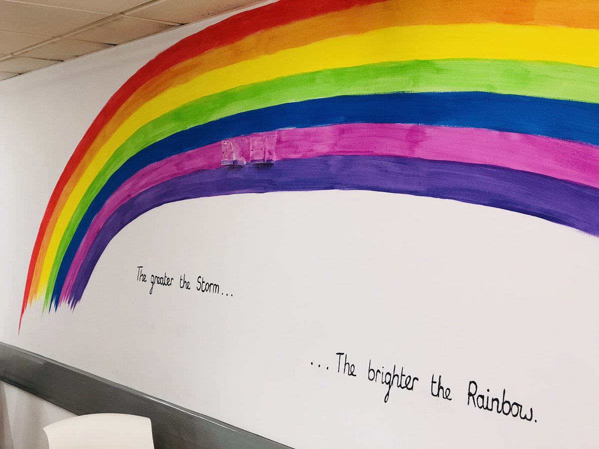 Adding a little 🌈 to our Colleague room.. The greater the Storm.. the brighter the rainbow #togetherwecandothis <a href="/Tesco/">Tesco</a>