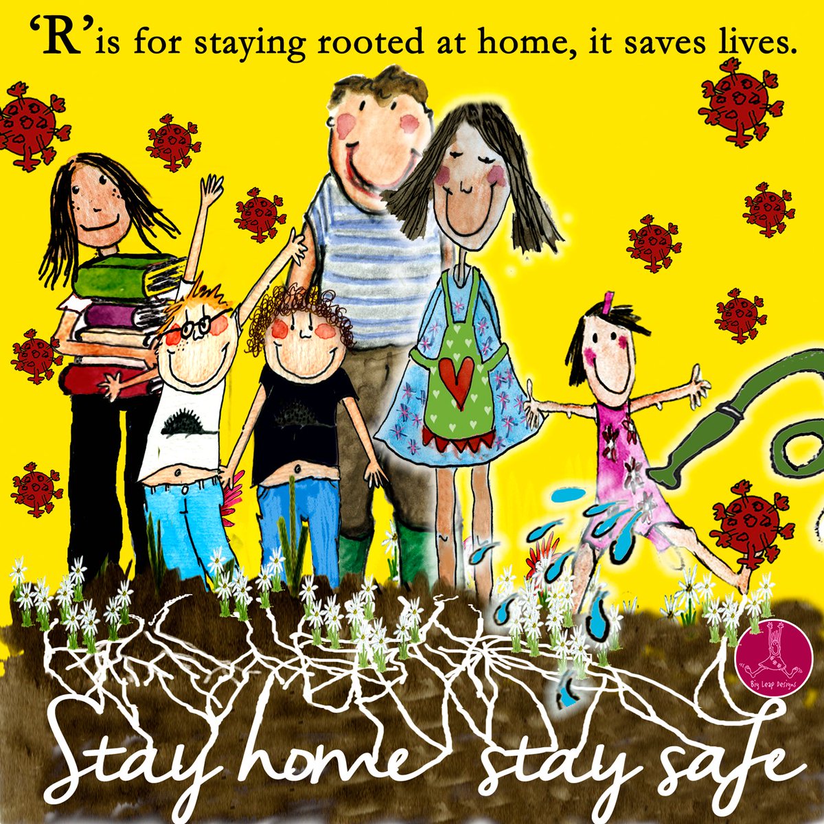 bigleapdesigns's tweet photo. Staying rooted at home is effective, we are flattening the curve of the spread of Coronavirus...let's keep up the good work.

#StayHome #StayHomeStaySafe #rootedathome #positivity #PositiveNews #isolation #cocooning #keepgoing #bettertogether https://t.co/fQXpzjOWM6