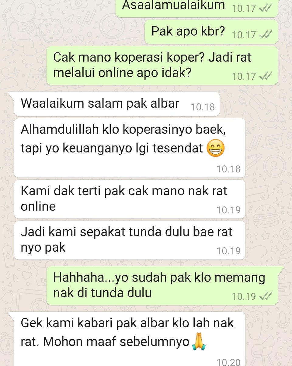 PpklOkus's tweet photo. WFH, via whatsapp, with koperasi koper, kec mekakau ilir

#penyuluhkoperasi
#ppklkemenkop
#koperasiindonesia
#koperasijenisnya
#ppklsumsel
#ppklokuselatan
@penyuluhkoperasi
@KemenkopUKM https://t.co/IL2GXWyW6t