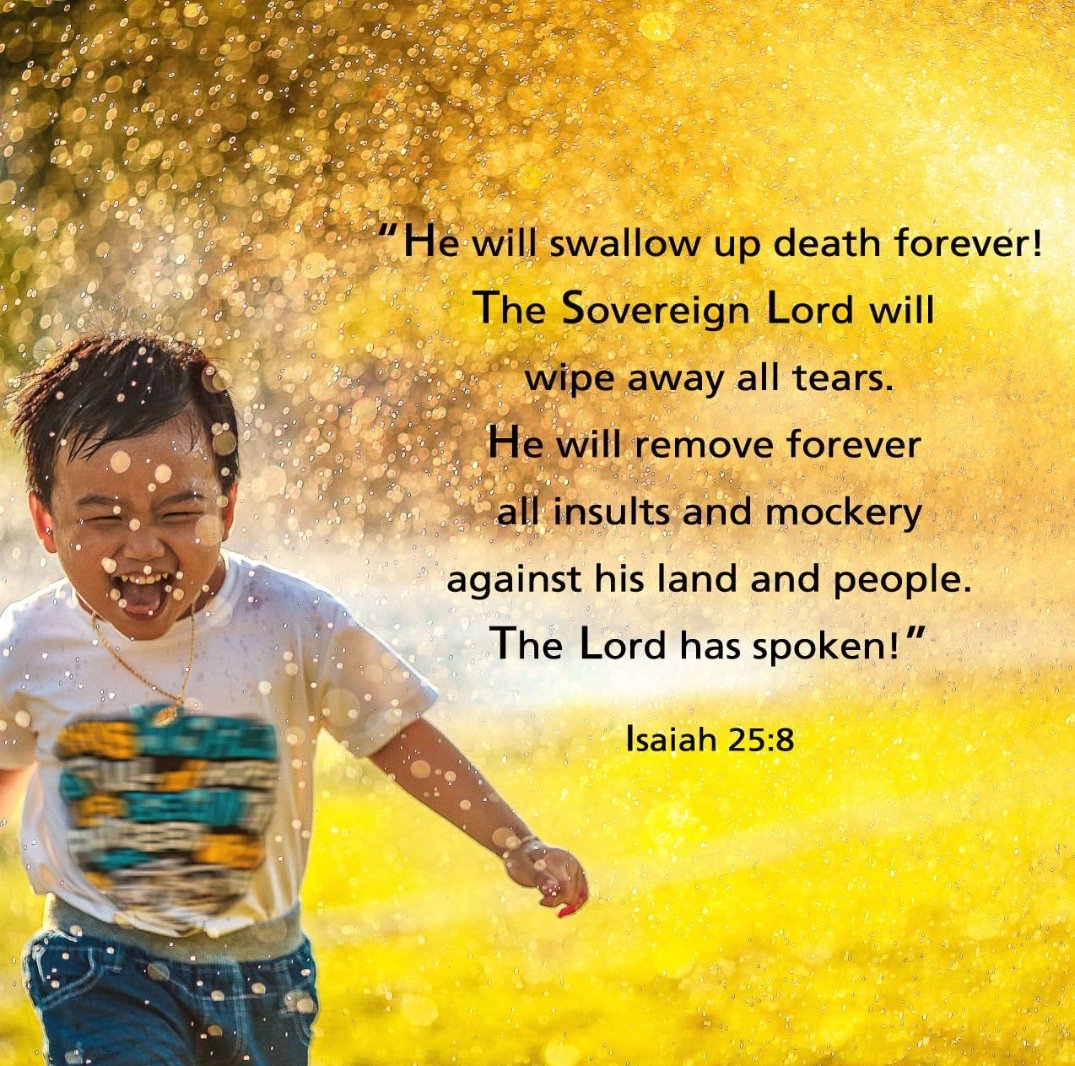 aboundingLOVEcc's tweet image. He will swallow up death forever; and the Lord God will wipe away tears from all faces, and the rep…
bible.com/bible/59/isa.2…
@YouVersion