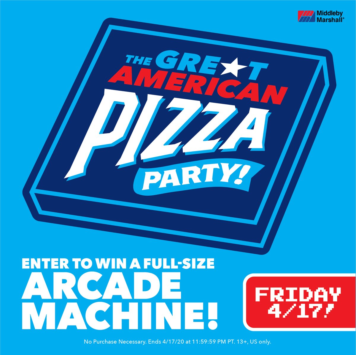 Join #TheGreatAmericanPizzaParty today for a chance to win your very own full-size arcade machine, loaded with 60 games!

To enter for a chance to win:

- Order pizza!

- Post a pic with one slice removed, tagged w/ #TheGreatAmericanPizzaParty and #Sweeps

- Follow <a href="/TheGATakeout/">#TheGreatLosAngelesDineOut</a>