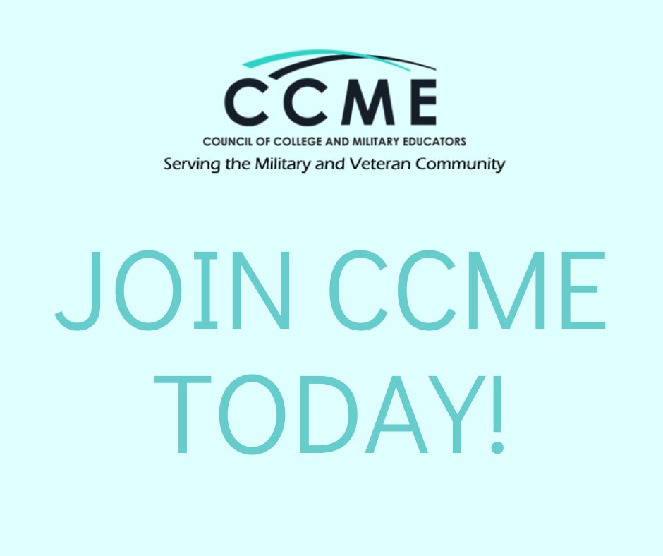 Join CCME TODAY!  linkedin.com/posts/ccmeonli…  #HigherEducation #MilitaryEducation #ProfessionalDevelopment