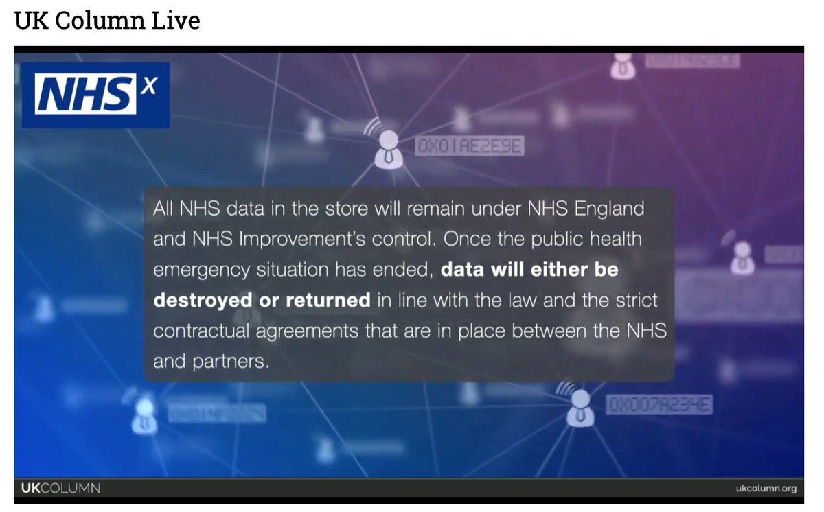 ukcolumn's tweet photo. "Data will either be destroyed" yeah right...but look who @NHSuk is partnering with. Do you trust any of these companies?? https://t.co/E21CAg827z
