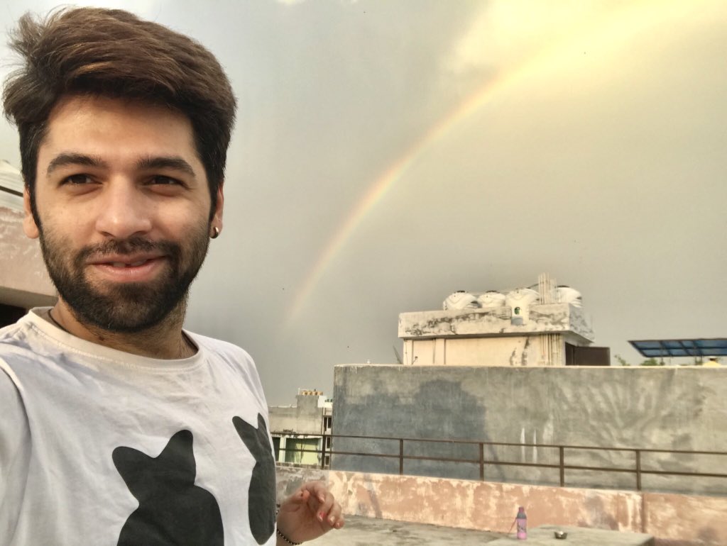 parasthedrummer's tweet image. Delhi witnessing the #Rainbow after many years #changeinclimate #lockdown #Delhi #natureishealing #beautyofnature #Corona