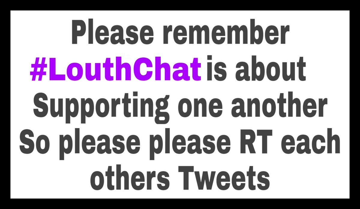#LouthChat
Twitter tip 4:
Don't underestimate the importance of retweeting here are some reasons why..
Helps to get u more followers &amp; expand ur network

Good for your followers esp if sharing valuable content.

Remember, sharing is caring and if you give you will receive ❤️