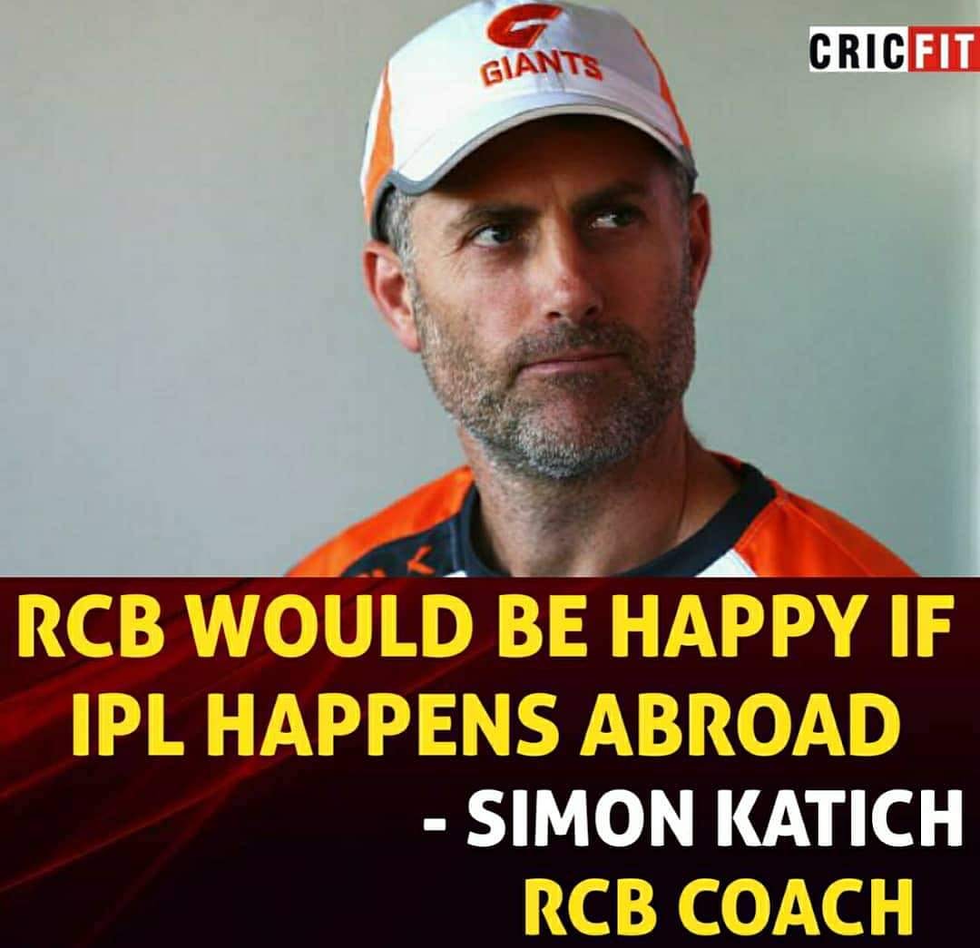 Agree?
.
.
#RCB #SimonKatich #IndianCricket #TeamIndia #IPL2020 #MumbaiIndians #CSK #KKR #ViratKohli #Kohli18 #VK18 #Rohit45 #Dhoni7 #IndianCricket #Bcci