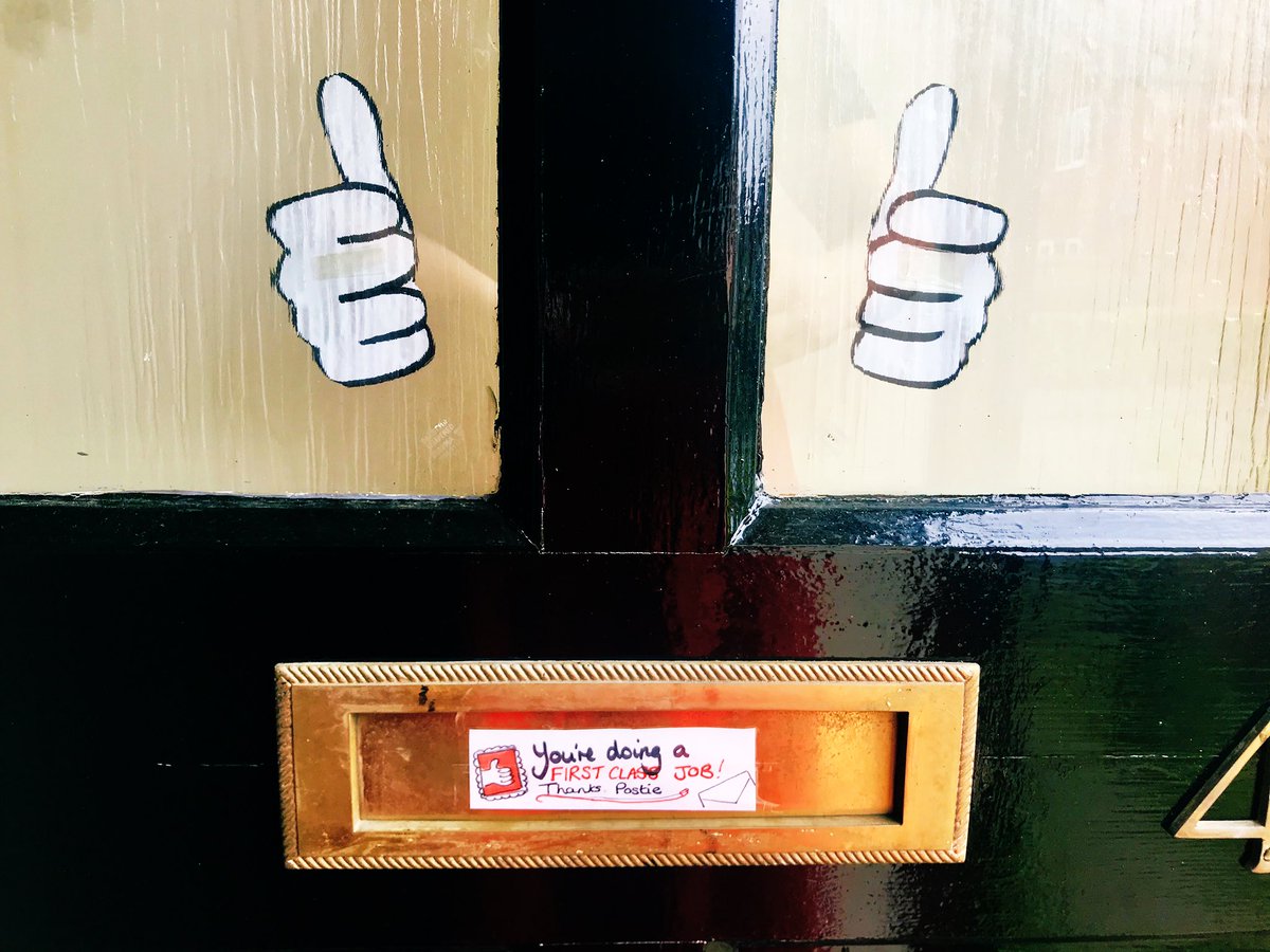 👍Another day, another small gesture of appreciation for those helping us through lockdown. 

Have you given a  #thumbsupforyourpostie? 

📮Our regular postie always waves and shares a smile on his rounds. Thanks for always doing a first class job, Les!