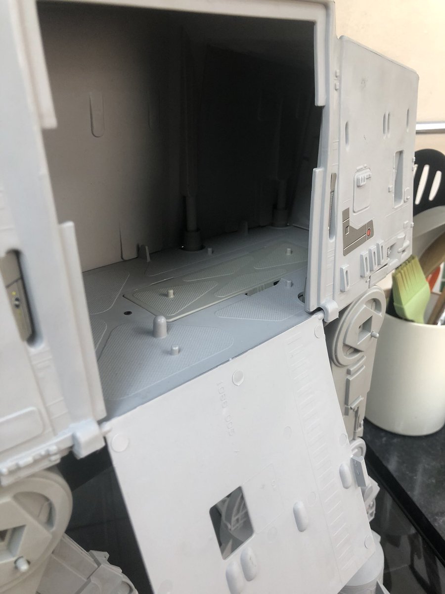 I realise this is incredibly boring to some but I have fully repaired, cleaned and restored my AT-AT. Fitted the plastic chin guns and bulb cover this morning. It is COMPLETE.