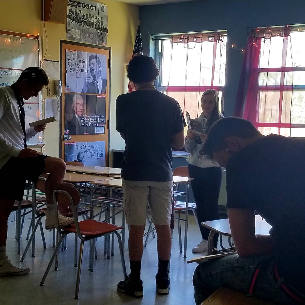 SSullivan2SHRHS's tweet photo. Office Hours until 11 today. Finish up Q3 on a strong note!
My #FlashbackFriday is when my juniors performed Death of a Salesman for our #PBL unit last year. They did an awesome job!
#SHRHSSpiritWeek #SHStrong #English9P7 #English9P6 #English9P3 #English11P5 #ASP1 https://t.co/2wikPlMunp