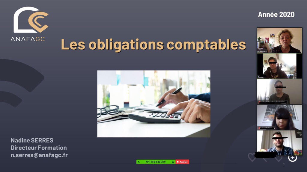 ANAFAGC's tweet photo. Et pendant ce temps là à l' @ERAGE_ , @NadineSERRES d'#ANAFAGC termine sa 3ème journée de formation en #visio. Merci aux 25 élèves #attentifs et #participatifs ! À bientôt👍 #confinésactifs #laComptaCestLaVie. https://t.co/Nu2fImzF82