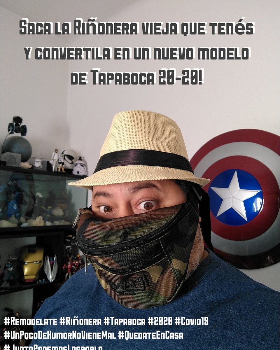 OlarteIgnacio's tweet photo. Saca la Riñonera vieja que tenés y convertirla en un nuevo modelo de Tapaboca 20-20!

#Remodelate #Riñonera #Tapaboca #2020 #Covid19
#UnPocoDeHumorNoVieneMal #QuedateEnCasa
#JuntoPodemosLograrlo https://t.co/IGqJz9OMKr