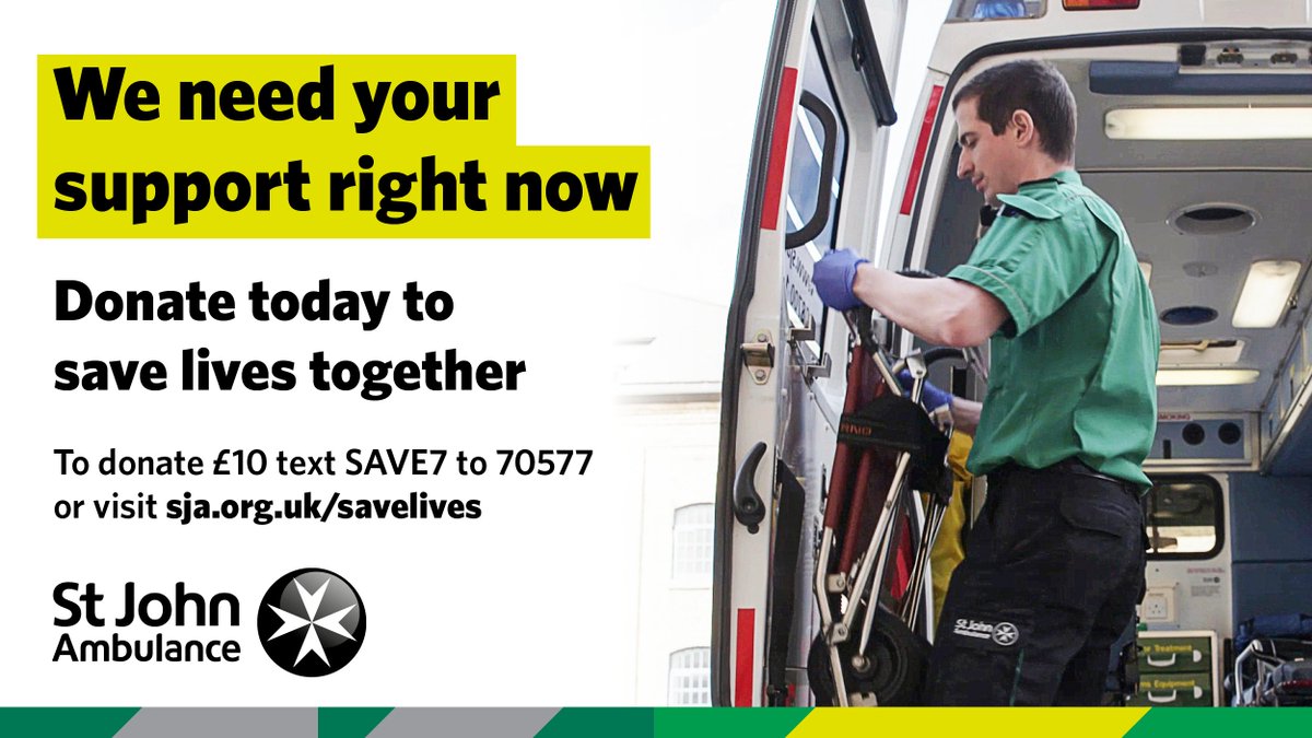 In the fight against #coronavirus <a href="/stjohnambulance/">St John Ambulance England</a> volunteers are standing alongside our brave NHS and urgently need funds to put more first aiders and ambulance crews into your communities.

Donate today to save lives together: sja.org.uk/savelives