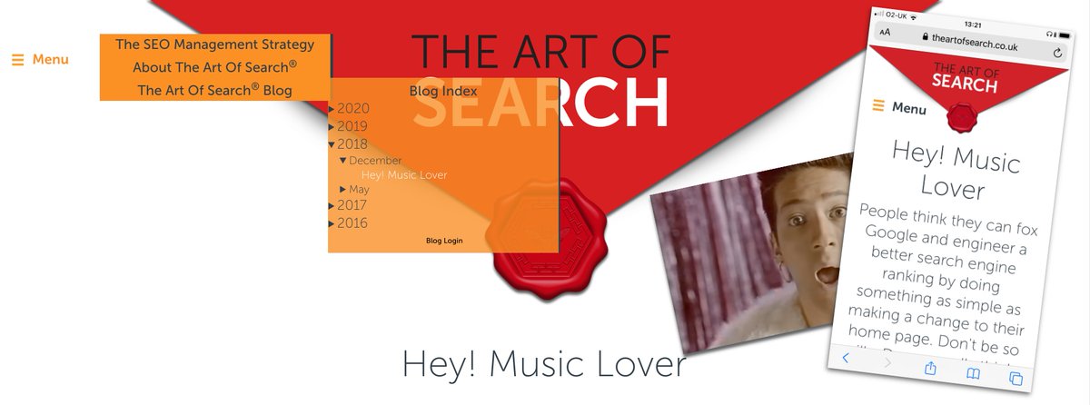 New menu styling is new visible update to theartofsearch.co.uk yet a less visible update is the automated generation of #meta #keywords by <a href="/webdiffusion/">Web Diffusion</a> for #SEO purposes #sharpenTheSWORD