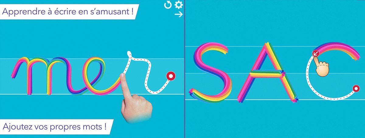Google Play: Nos applis primées pour l'apprentissage de l'écriture ont été mises à jour : créez des feuilles d'exercices à imprimer, importez/exportez des listes de mots, son des lettres, ...
J'écris en cursive:
play.google.com/store/apps/det…
J'écris en script  : play.google.com/store/apps/det…