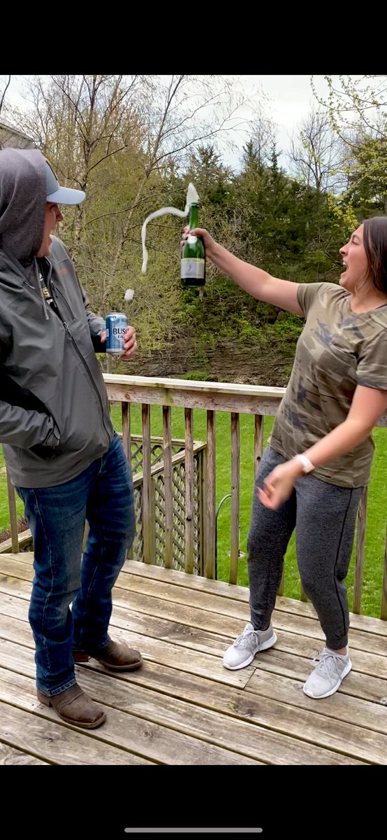 Morgannmax's tweet image. We had to postpone our May 2nd wedding. It almost messed with the purchase our first home, too. But yesterday we popped some champagne and shotgunned some Busch lattes because we closed on our house, and we get married September 6th! #BuschWeddingGift #Sweepstakes