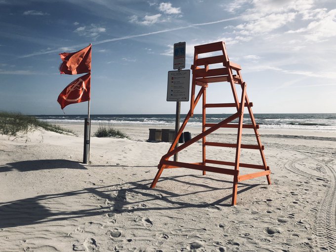 Reminder for no coolers chairs or sunbathing while beaches are open. Exercise only.