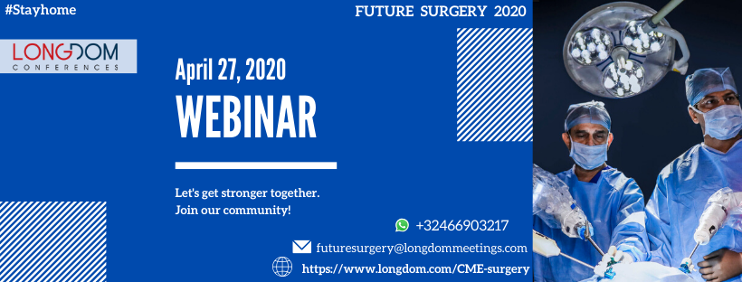 Join the webinars organized by us and let the world know about your research and innovation.
kindly mail us : futuresurgery@longdommeetings.com
Reach us through whatsapp: +32466903217
#surgery #webinar