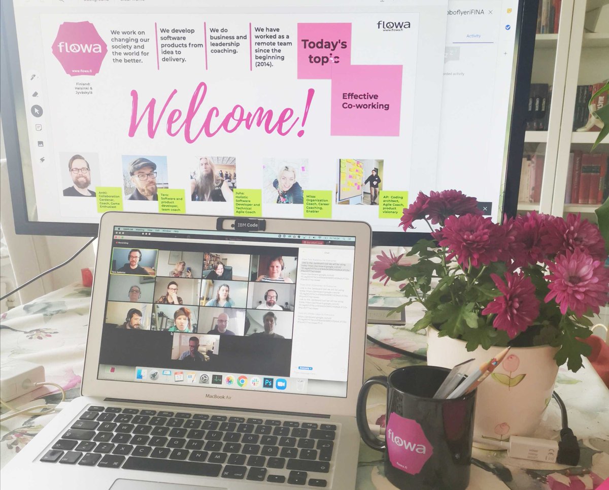 Thanks to everybody who participated in our Productive Remote Teams: Effective Co-working -webinar.🌺

There are 2 extra early bird spots left to our Leading Responsive Remote Teams training starting in May 13th. 

Get yours here: flowa.fi/leadership-and…

#remotework #Leadership