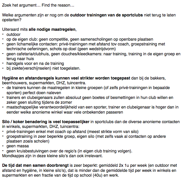vdsas3's tweet photo. What's the issue?  Why still a full closure? #Covid_19 #COVID19Belgium fact-based arguments @vanranstmarc @VanGuchtSteven @BenWeyts @JanJambon @pieterdecrem @Sophie_Wilmes @Maggie_DeBlock @SportVlaanderen https://t.co/DgKZpOq59g