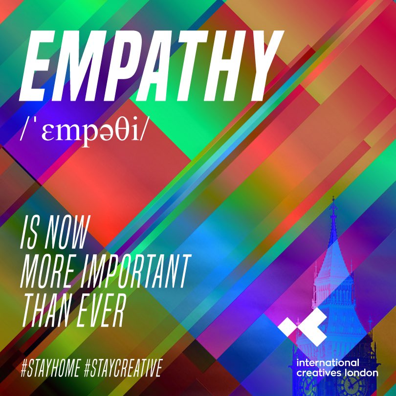 IntCreativesLDN's tweet photo. #Empathy #InternationalCreativesLondon
#StayHome #StaySafe #StayCreative #WordsForHumanity https://t.co/UNm5jy6uiV