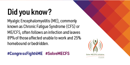 KantorKantor's tweet image. Congress needs to lead the fight against myalgic encephalomyelitis (ME), commonly referred to as chronic fatigue syndrome (CFS). Support and fund NIH research into new neuroimmune related #COVID19 challenges #CongressFight4ME #SolveMECFS