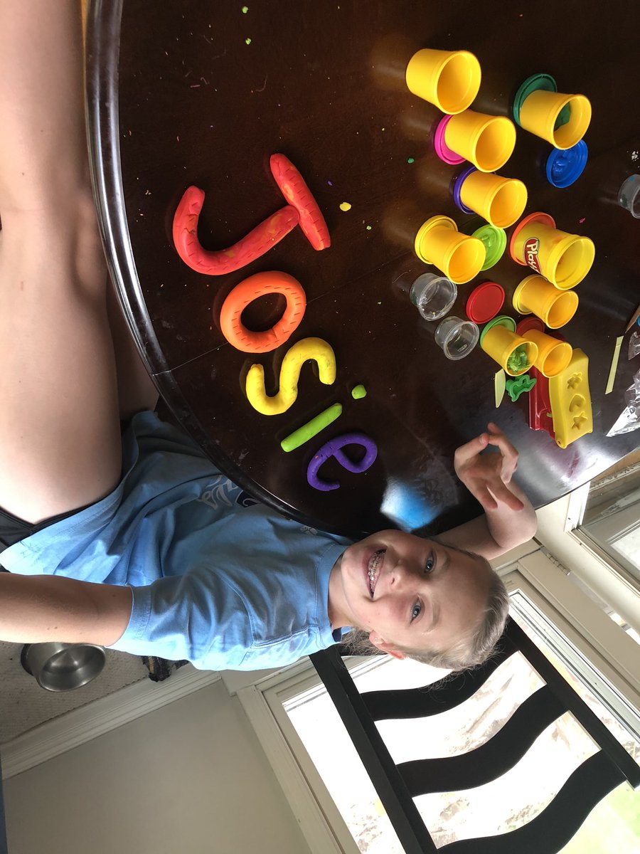 gymbenson's tweet photo. Creative hour!  Never to old for Play-Doh! https://t.co/lT5ISbP3NL