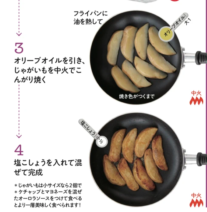 揚げ物が苦手な人でも大丈夫！焼いて作れるフライドポテトのレシピ！