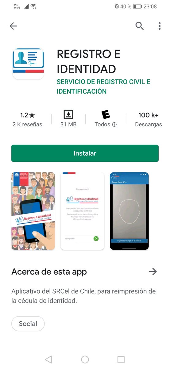 danicami_'s tweet photo. Esta aplicación q supuestamente daba solución a la obtención d la clave unica sin necesidad d hacerlo presencial vale CALLAMPA! Otro mal invento del gobierno, soluciones charchas. Sigan riéndose d la gente q el q ríe último ríe mejor.

#Covid19Chile
#ClaveUnica
#GobiernoPayaso https://t.co/FT7fMs2340