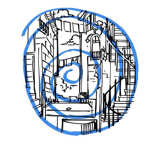 うずまきから背景を錬成するやつ試したけどなるほどね完全に理解した 理解してない いもーす のイラスト