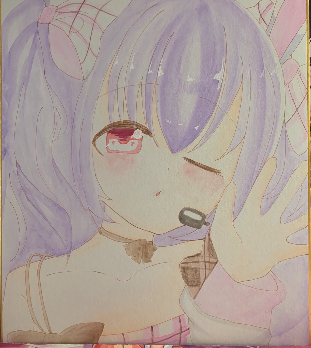 新しくだす色紙の絵柄です〜これ以外にあと2枚だします発送する前にサインを描きます 