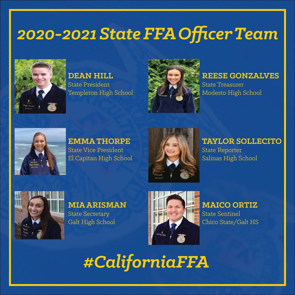 Today we thank Jessica Villa and Jade Daniel for serving as delegates to the Virtual State FFA Convention!   We appreciate all of your hard work and dedication!