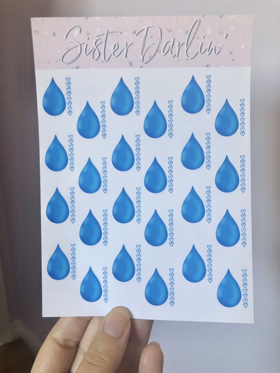 Designed new #plannerstickers today! #fitnesstracker 👟 and #watertracker 💧 #stickershop