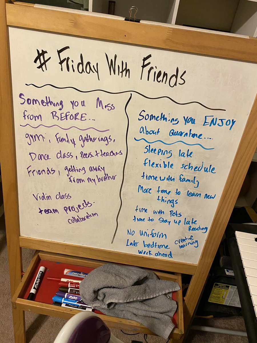 TodY we talked about things we miss AND things we can appreciate and enjoy about this time!