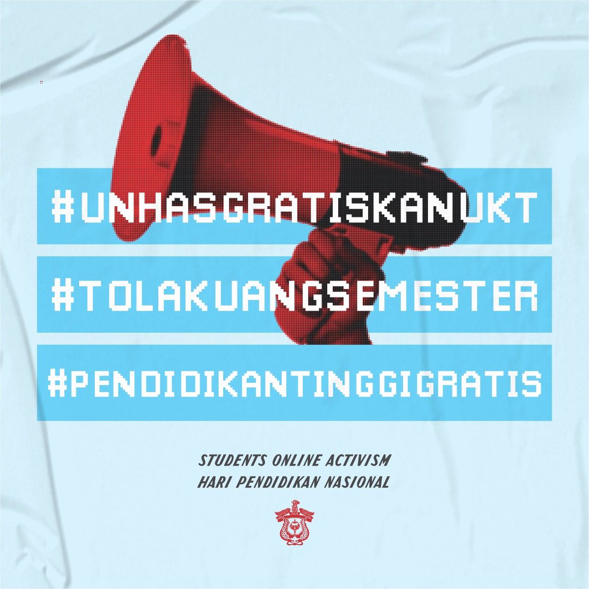 <a href="/AliansiUnhas/">Serikat Mahasiswa Unhas</a> <a href="/hasanuddin_univ/">Universitas Hasanuddin</a> 
<a href="/Kemdikbud_RI/">kemdikbud go id</a> 
#UnhasGratiskanUKT 
#TolakUangSemester 
#PendidikanTinggiGratis